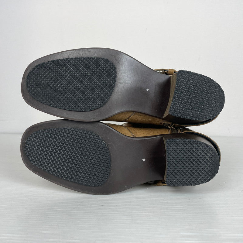 【中古品】【レディース】 BURBERRY BLUE LABEL バーバリーブルーレーベル CHECK ENGINEER BOOTS ZEE06-136 チェック エンジニアブーツ 裏地NOVA 靴 シューズ 183-261016-yo-11-teih サイズ：4 カラー：ブラウン 万代Net店