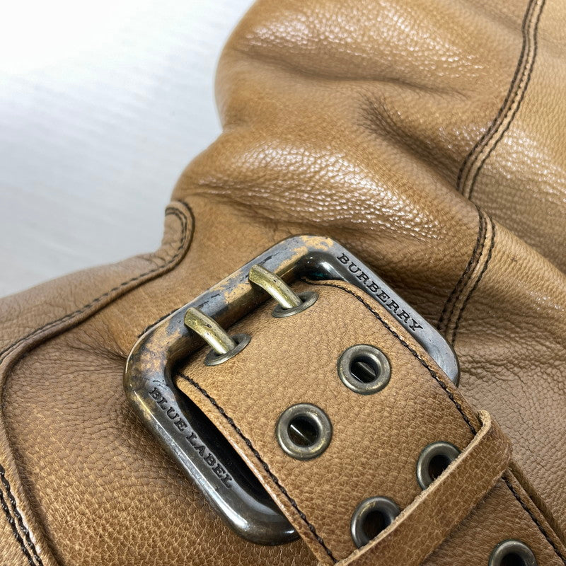 【中古品】【レディース】 BURBERRY BLUE LABEL バーバリーブルーレーベル CHECK ENGINEER BOOTS ZEE06-136 チェック エンジニアブーツ 裏地NOVA 靴 シューズ 183-261016-yo-11-teih サイズ：4 カラー：ブラウン 万代Net店