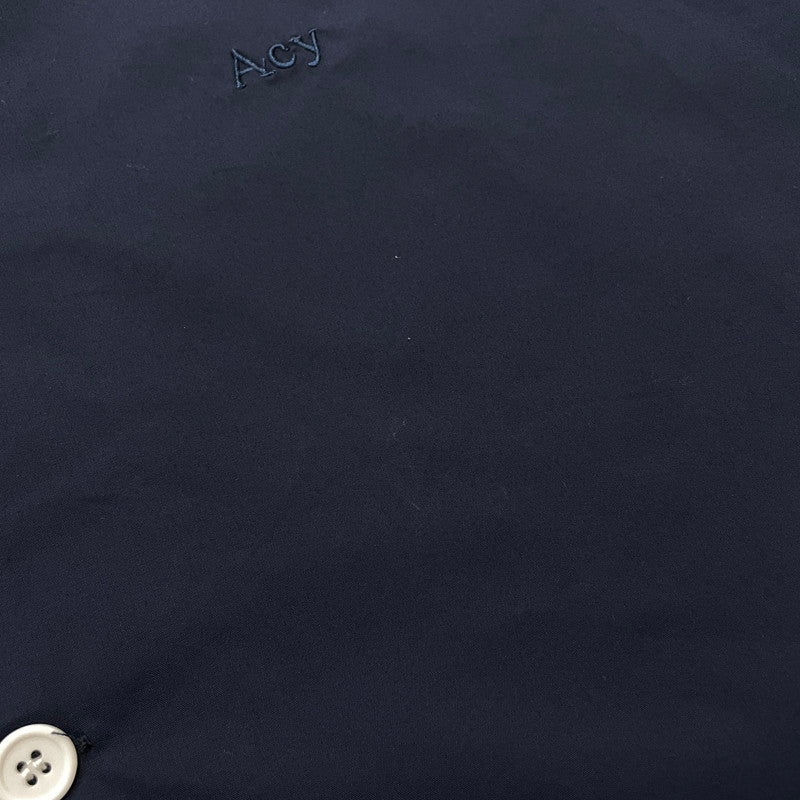 【中古品】【メンズ】 ACY エイシー × WAKE ウェイク 別注コラボ OPEN-COLLAR SS SHIRT ACYWAKE-24SS-001 オープンカラー ショートスリーブ シャツ 半袖 トップス 140-261016-yo-01-teih サイズ：02 カラー：ネイビー 万代Net店