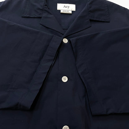 【中古品】【メンズ】 ACY エイシー × WAKE ウェイク 別注コラボ OPEN-COLLAR SS SHIRT ACYWAKE-24SS-001 オープンカラー ショートスリーブ シャツ 半袖 トップス 140-261016-yo-01-teih サイズ：02 カラー：ネイビー 万代Net店