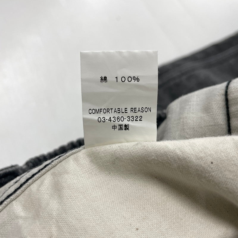 【中古品】【メンズ】 COMFORTABLE REASON コンフォータブル リーズン DOUBLE KNEE PIGMENT PANTS ダブルニー ピグメント パンツ ボトムス 151-261016-yo-09-teih サイズ：F カラー：グレー 万代Net店