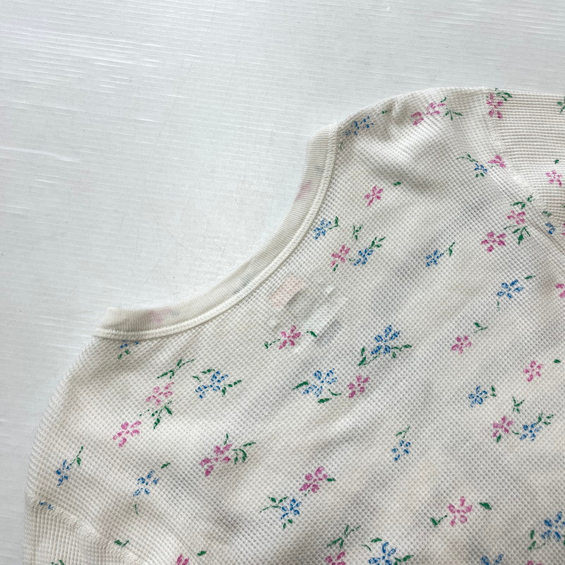 【中古品】【メンズ】 Supreme シュプリーム × HANES ヘインズ 別注コラボ 25AW BONES THERMAL CREW FLORAL ボーンズ サーマル クルー フローラル カットソー 長袖 トップス 149-261016-yo-02-teih サイズ：M カラー：ホワイト 万代Net店