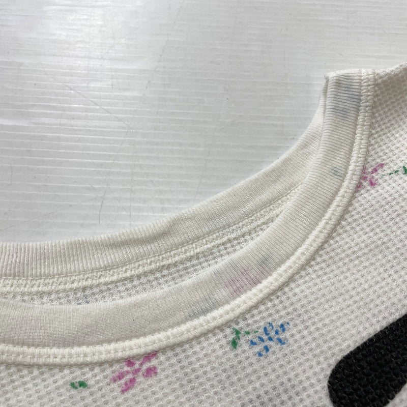 【中古品】【メンズ】 Supreme シュプリーム × HANES ヘインズ 別注コラボ 25AW BONES THERMAL CREW FLORAL ボーンズ サーマル クルー フローラル カットソー 長袖 トップス 149-261016-yo-02-teih サイズ：M カラー：ホワイト 万代Net店