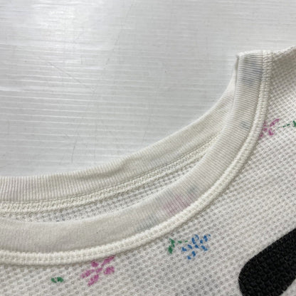 【中古品】【メンズ】 Supreme シュプリーム × HANES ヘインズ 別注コラボ 25AW BONES THERMAL CREW FLORAL ボーンズ サーマル クルー フローラル カットソー 長袖 トップス 149-261016-yo-02-teih サイズ：M カラー：ホワイト 万代Net店
