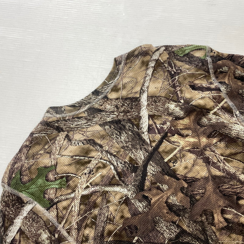 【中古品】【メンズ】 Supreme シュプリーム × HANES ヘインズ 別注コラボ 25AW BONES THERMAL CREW CAMO ボーンズ サーマル クルー カモ カットソー 長袖 トップス 149-261016-yo-03-teih サイズ：M カラー：カモ柄 万代Net店