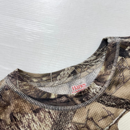 【中古品】【メンズ】 Supreme シュプリーム × HANES ヘインズ 別注コラボ 25AW BONES THERMAL CREW CAMO ボーンズ サーマル クルー カモ カットソー 長袖 トップス 149-261016-yo-03-teih サイズ：M カラー：カモ柄 万代Net店