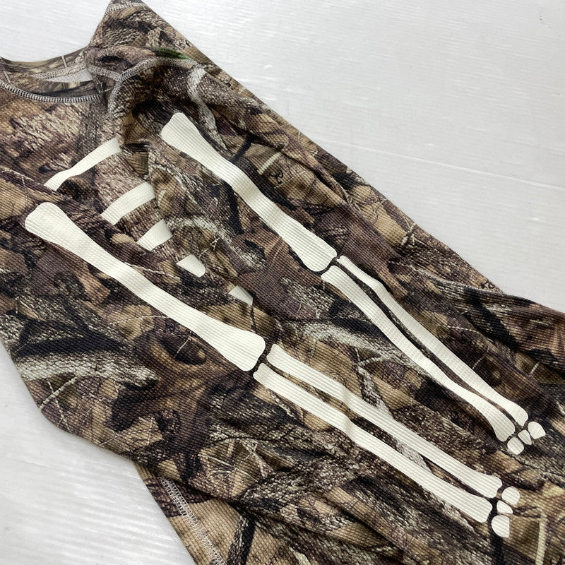 【中古品】【メンズ】 Supreme シュプリーム × HANES ヘインズ 別注コラボ 25AW BONES THERMAL CREW CAMO ボーンズ サーマル クルー カモ カットソー 長袖 トップス 149-261016-yo-03-teih サイズ：M カラー：カモ柄 万代Net店