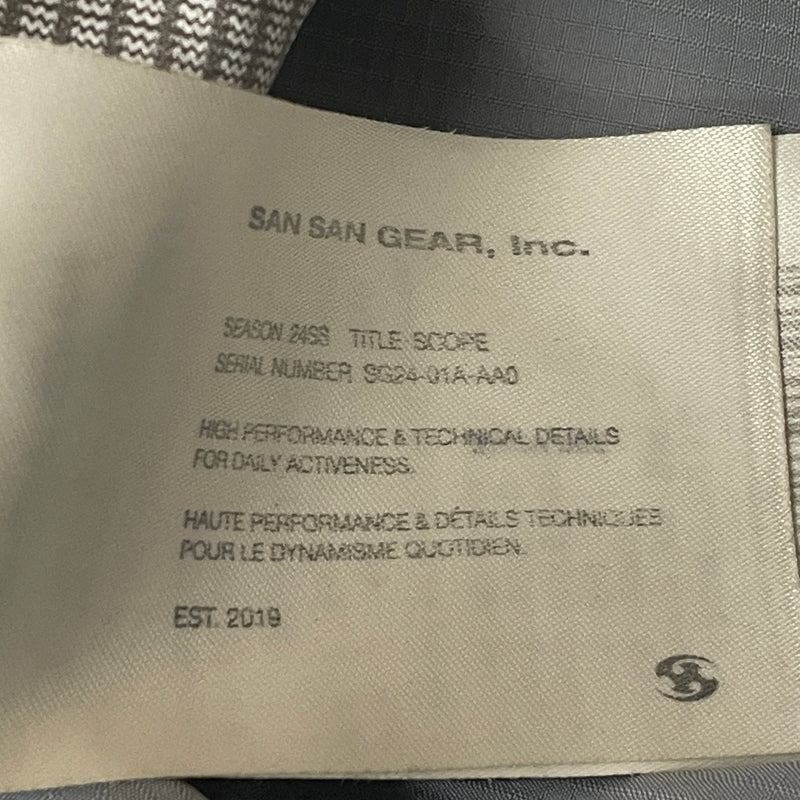 【現状渡し品】【メンズ】 SAN SAN GEAR サンサンギア 24SS WIND SHIELD PANTS 2024年春夏 ウィンド シールド パンツ ボトムス 152-261018-sa-13-teih サイズ：2 カラー：グレー 万代Net店
