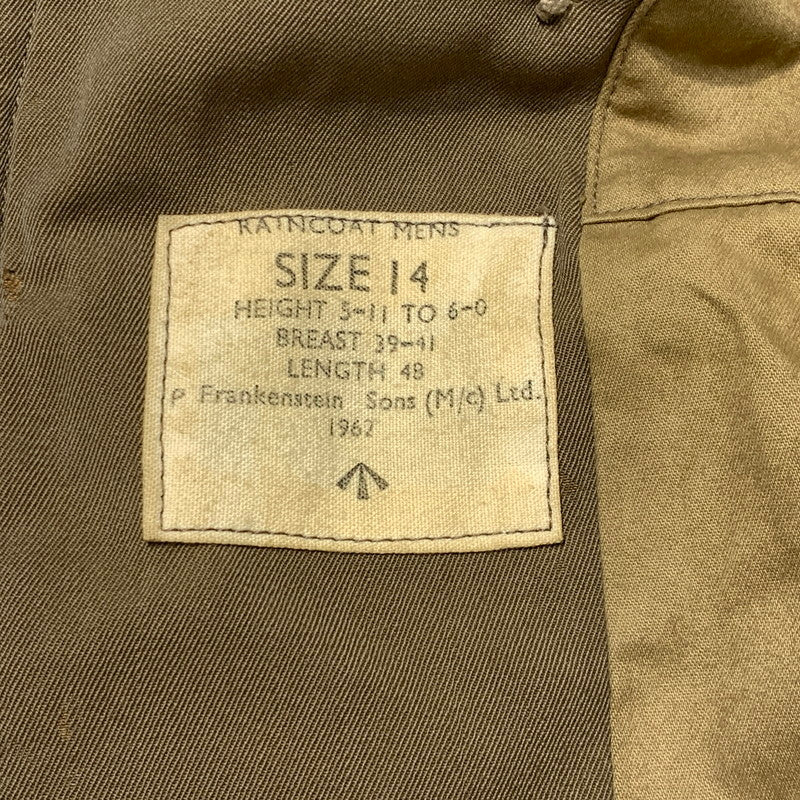 【現状渡し品】【メンズ】 BRITISH ARMY ブリティッシュ アーミー 60's WOOL GABARDINE BAL-COLLAR COAT VINTAGE 60年代 ウールギャバジン バルカラーコート アウター ミリタリー 145-261020-ko-23-teih サイズ：14 カラー：カーキ 万代Net店