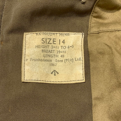 【現状渡し品】【メンズ】 BRITISH ARMY ブリティッシュ アーミー 60's WOOL GABARDINE BAL-COLLAR COAT VINTAGE 60年代 ウールギャバジン バルカラーコート アウター ミリタリー 145-261020-ko-23-teih サイズ：14 カラー：カーキ 万代Net店