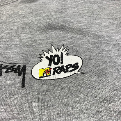 【中古品】【メンズ】 STUSSY ステューシー DE LA SOUL LOGO HOODIE ソウル ロゴ フーディ トップス プルオーバーパーカー 142-261020-ko-03-teih サイズ：M カラー：グレー 万代Net店