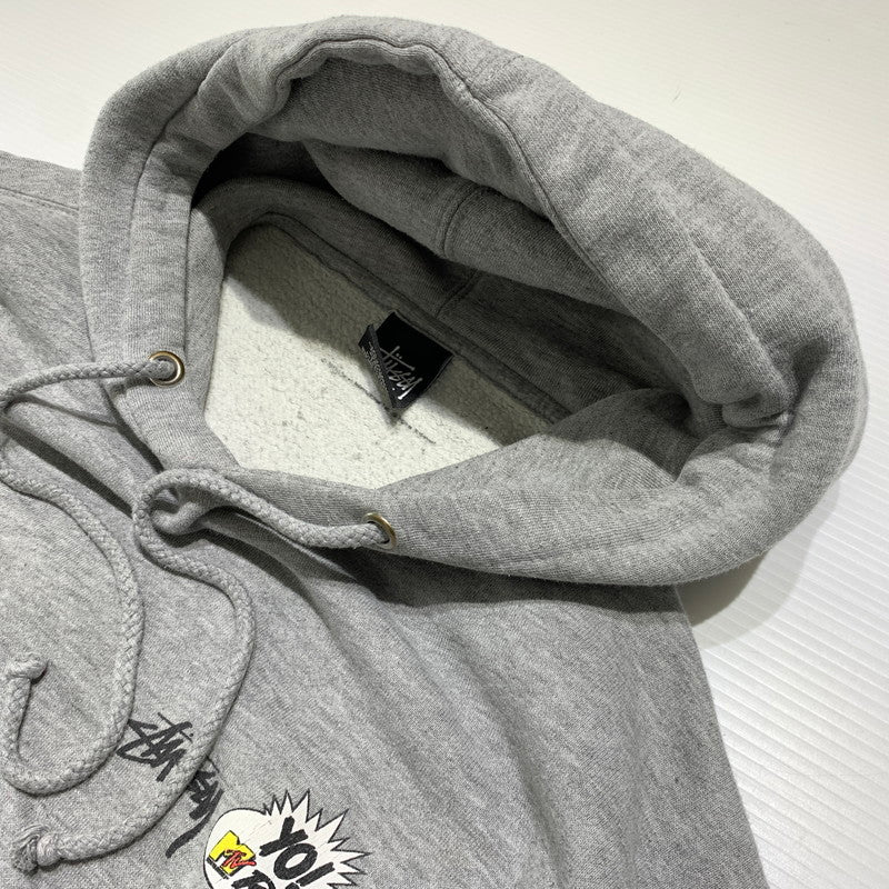 【中古品】【メンズ】 STUSSY ステューシー DE LA SOUL LOGO HOODIE ソウル ロゴ フーディ トップス プルオーバーパーカー 142-261020-ko-03-teih サイズ：M カラー：グレー 万代Net店