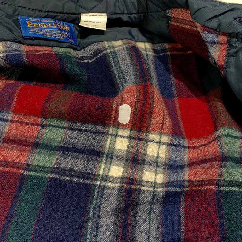 【現状渡し品】【メンズ】 PENDLETON ペンドルトン WOOL CHECK SHIRT ウール チェックシャツ トップス ネルシャツ ボタンダウンシャツ 145-261020-ko-09-teih サイズ：XL カラー：チェック 万代Net店