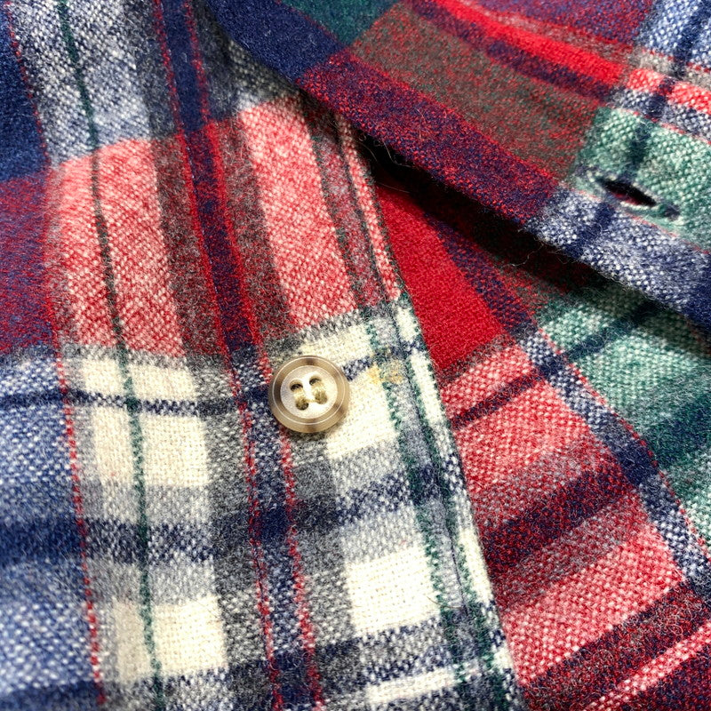 【現状渡し品】【メンズ】 PENDLETON ペンドルトン WOOL CHECK SHIRT ウール チェックシャツ トップス ネルシャツ ボタンダウンシャツ 145-261020-ko-09-teih サイズ：XL カラー：チェック 万代Net店