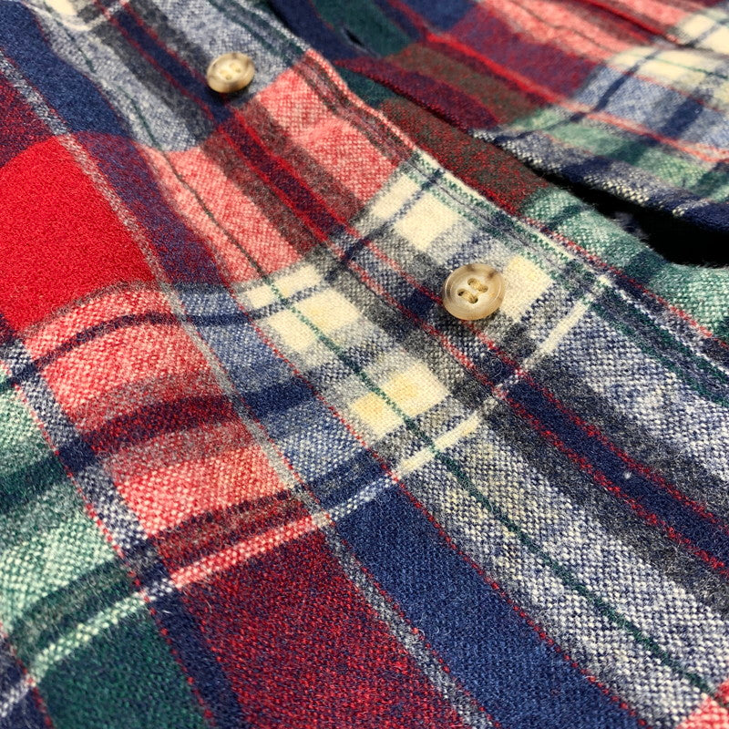 【現状渡し品】【メンズ】 PENDLETON ペンドルトン WOOL CHECK SHIRT ウール チェックシャツ トップス ネルシャツ ボタンダウンシャツ 145-261020-ko-09-teih サイズ：XL カラー：チェック 万代Net店