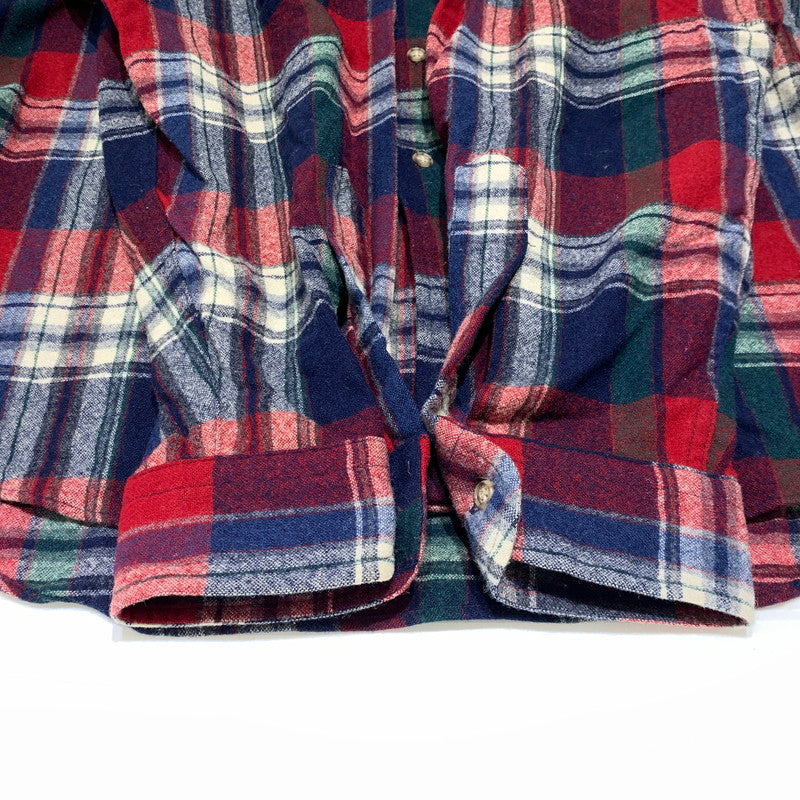 【現状渡し品】【メンズ】 PENDLETON ペンドルトン WOOL CHECK SHIRT ウール チェックシャツ トップス ネルシャツ ボタンダウンシャツ 145-261020-ko-09-teih サイズ：XL カラー：チェック 万代Net店