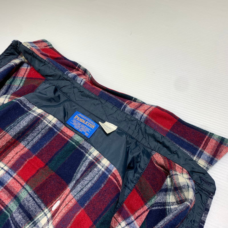 【現状渡し品】【メンズ】 PENDLETON ペンドルトン WOOL CHECK SHIRT ウール チェックシャツ トップス ネルシャツ ボタンダウンシャツ 145-261020-ko-09-teih サイズ：XL カラー：チェック 万代Net店