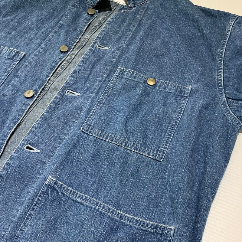 【中古品】【メンズ】 UNITED ARROWS & SONS ユナイテッドアローズ アンド サンズ DENIM COVERALL 5525-299-0888 デニム カバーオール ライトアウター デニムジャケット 147-261020-ko-08-teih サイズ：L カラー：インディゴ 万代Net店