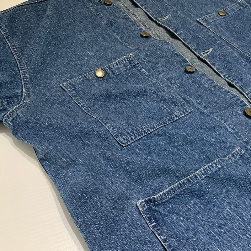 【中古品】【メンズ】 UNITED ARROWS & SONS ユナイテッドアローズ アンド サンズ DENIM COVERALL 5525-299-0888 デニム カバーオール ライトアウター デニムジャケット 147-261020-ko-08-teih サイズ：L カラー：インディゴ 万代Net店