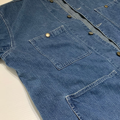 【中古品】【メンズ】 UNITED ARROWS & SONS ユナイテッドアローズ アンド サンズ DENIM COVERALL 5525-299-0888 デニム カバーオール ライトアウター デニムジャケット 147-261020-ko-08-teih サイズ：L カラー：インディゴ 万代Net店
