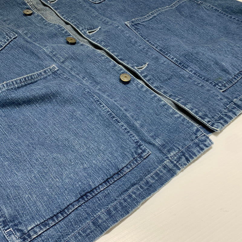 【中古品】【メンズ】 UNITED ARROWS & SONS ユナイテッドアローズ アンド サンズ DENIM COVERALL 5525-299-0888 デニム カバーオール ライトアウター デニムジャケット 147-261020-ko-08-teih サイズ：L カラー：インディゴ 万代Net店