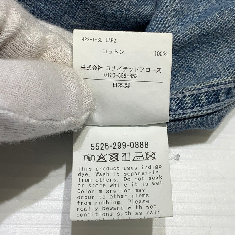 【中古品】【メンズ】 UNITED ARROWS & SONS ユナイテッドアローズ アンド サンズ DENIM COVERALL 5525-299-0888 デニム カバーオール ライトアウター デニムジャケット 147-261020-ko-08-teih サイズ：L カラー：インディゴ 万代Net店
