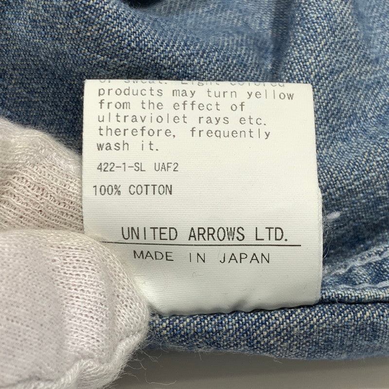 【中古品】【メンズ】 UNITED ARROWS & SONS ユナイテッドアローズ アンド サンズ DENIM COVERALL 5525-299-0888 デニム カバーオール ライトアウター デニムジャケット 147-261020-ko-08-teih サイズ：L カラー：インディゴ 万代Net店