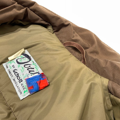 【現状渡し品】【メンズ】 Schott ショット DOWN JACKET MADE IN USA ダウンジャケット アウター ダウン フェザー USA製 145-261020-ko-21-teih サイズ：M カラー：ブラウン 万代Net店