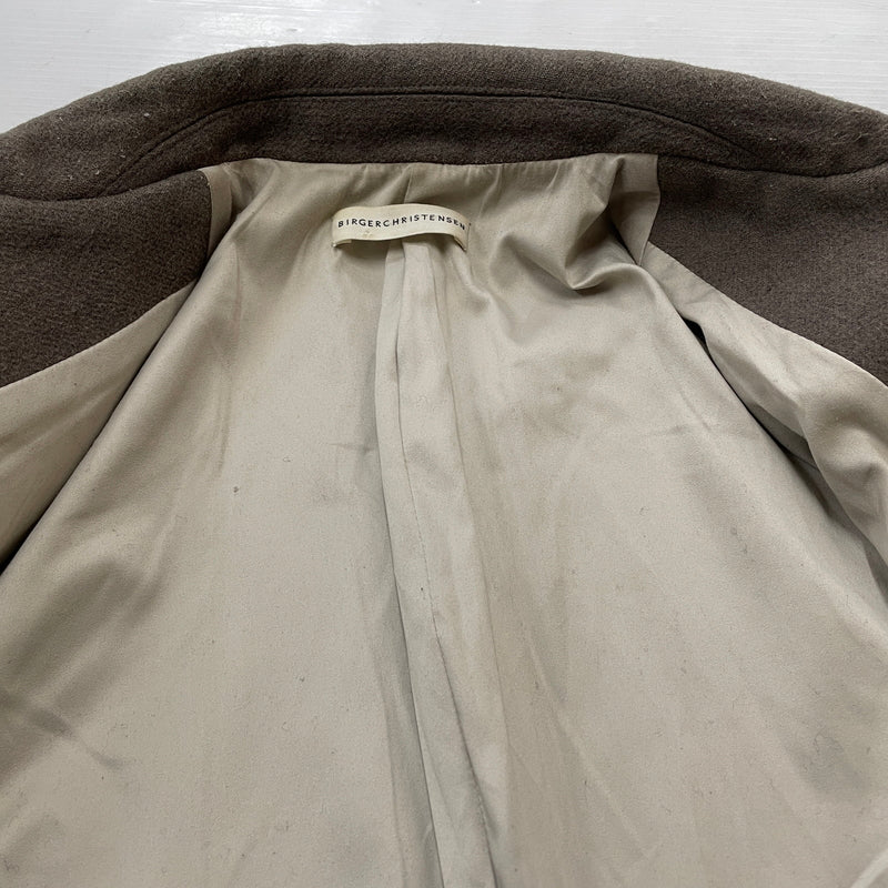 【現状渡し品】【メンズ】 BIRGER CHRISTENSEN ビルガー クリステンセン DAISY HEAVY WOOL COAT デイジー ヘビーウール コート アウター 147-261018-sa-09-teih サイズ：38 カラー：グレー/グリーン 万代Net店