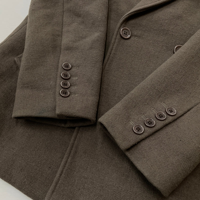 【現状渡し品】【メンズ】 BIRGER CHRISTENSEN ビルガー クリステンセン DAISY HEAVY WOOL COAT デイジー ヘビーウール コート アウター 147-261018-sa-09-teih サイズ：38 カラー：グレー/グリーン 万代Net店