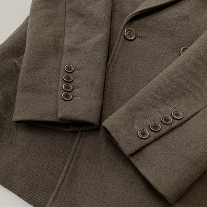 【現状渡し品】【メンズ】 BIRGER CHRISTENSEN ビルガー クリステンセン DAISY HEAVY WOOL COAT デイジー ヘビーウール コート アウター 147-261018-sa-09-teih サイズ：38 カラー：グレー/グリーン 万代Net店