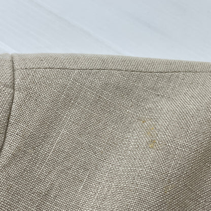 【中古品】【メンズ】 PAPAS パパス LINEN NOCOLLAR JACKET リネン ノーカラー ジャケット アウター 147-261018-sa-11-teih サイズ：S カラー：アイボリー 万代Net店