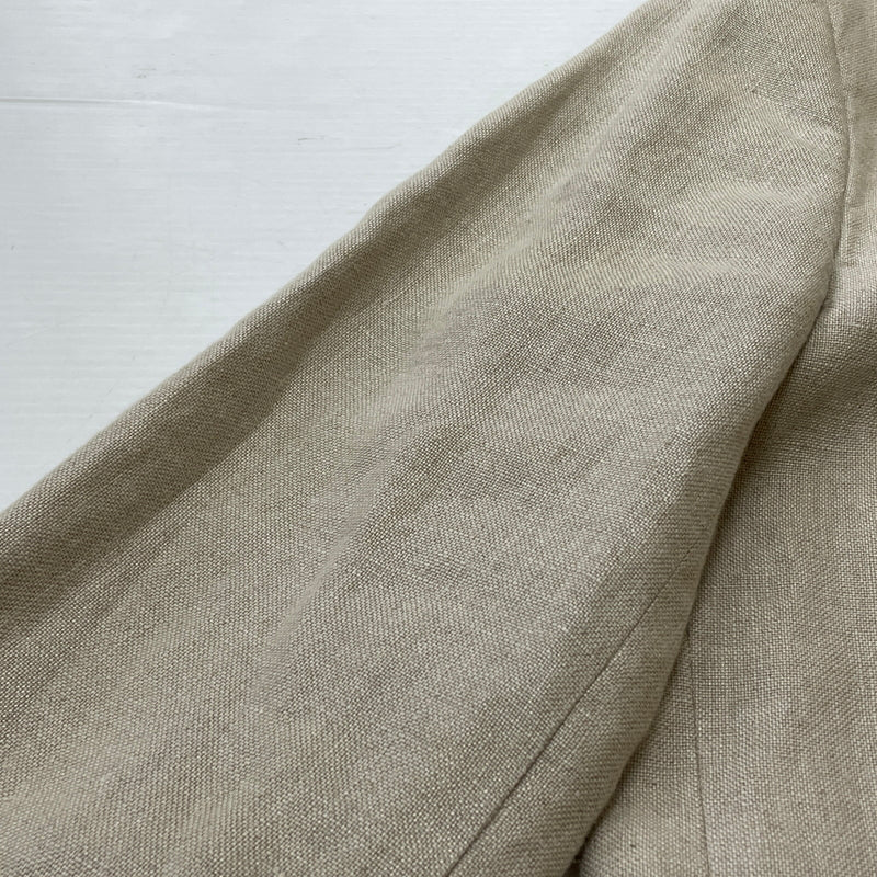 【中古品】【メンズ】 PAPAS パパス LINEN NOCOLLAR JACKET リネン ノーカラー ジャケット アウター 147-261018-sa-11-teih サイズ：S カラー：アイボリー 万代Net店