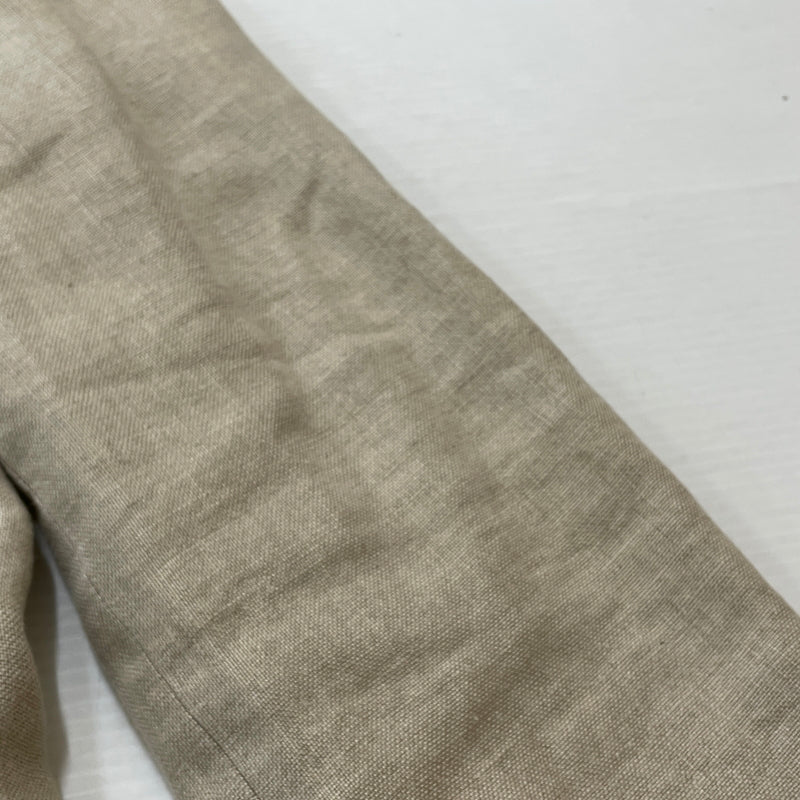 【中古品】【メンズ】 PAPAS パパス LINEN NOCOLLAR JACKET リネン ノーカラー ジャケット アウター 147-261018-sa-11-teih サイズ：S カラー：アイボリー 万代Net店