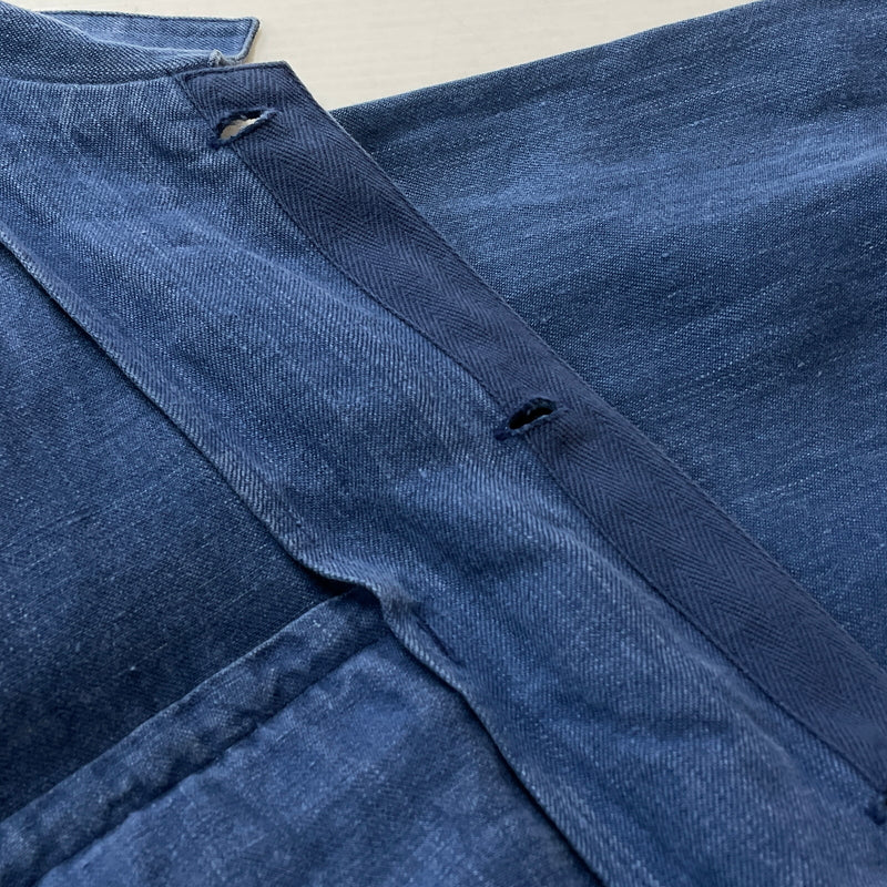 【中古品】【メンズ】 PAPAS パパス LINEN COVERALL リネン カバーオール アウター 147-261018-sa-10-teih サイズ：L カラー：ブルー 万代Net店