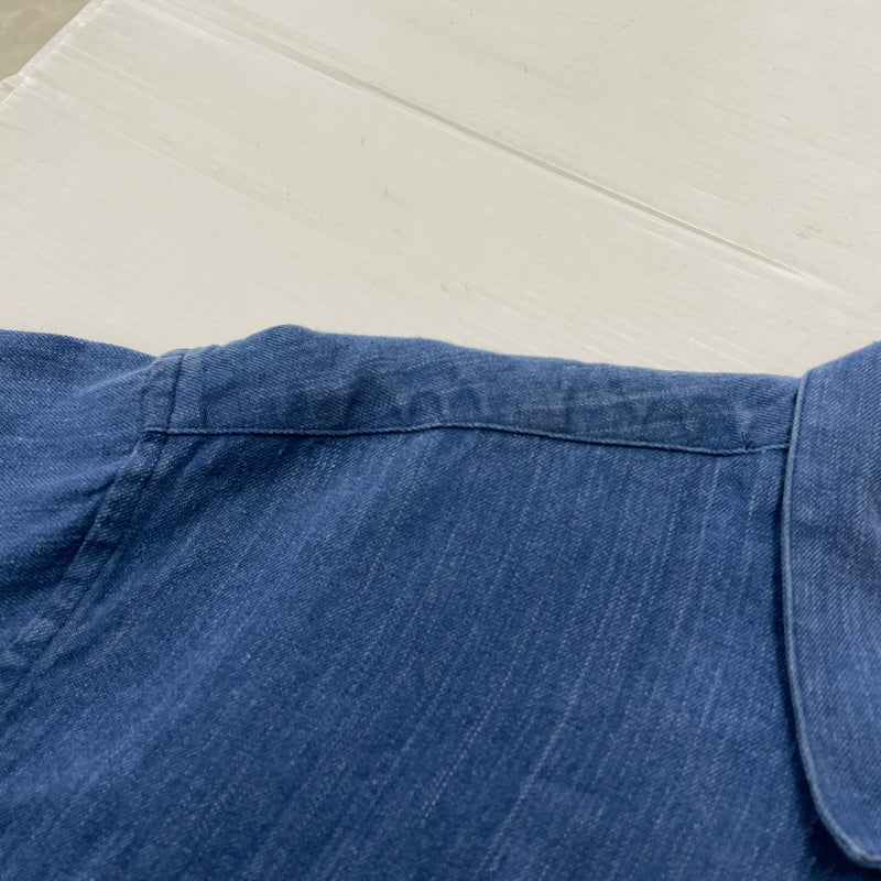 【中古品】【メンズ】 PAPAS パパス LINEN COVERALL リネン カバーオール アウター 147-261018-sa-10-teih サイズ：L カラー：ブルー 万代Net店