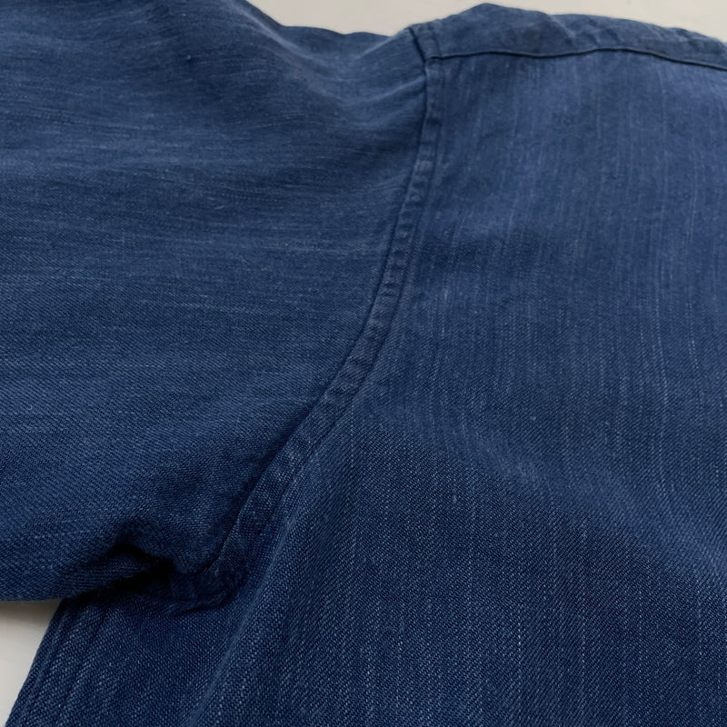 【中古品】【メンズ】 PAPAS パパス LINEN COVERALL リネン カバーオール アウター 147-261018-sa-10-teih サイズ：L カラー：ブルー 万代Net店