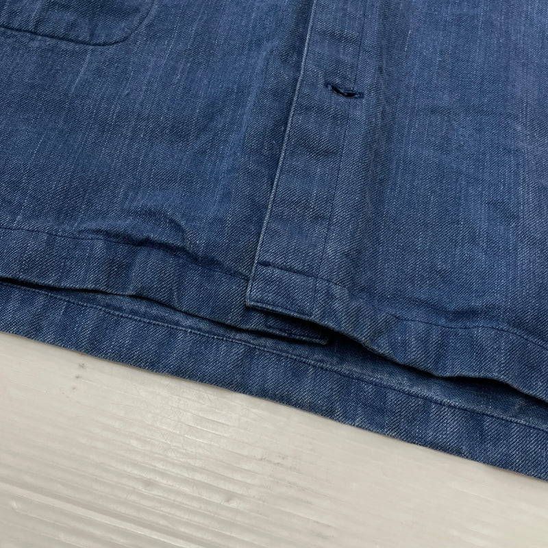 【中古品】【メンズ】 PAPAS パパス LINEN COVERALL リネン カバーオール アウター 147-261018-sa-10-teih サイズ：L カラー：ブルー 万代Net店