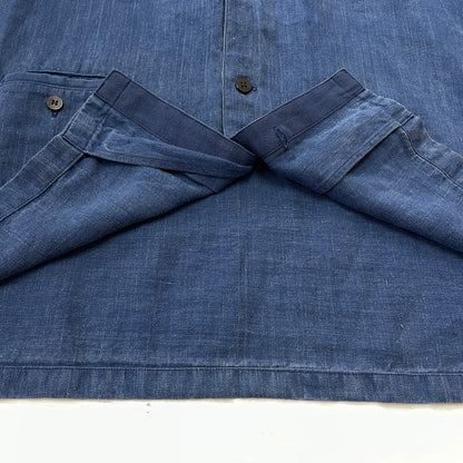 【中古品】【メンズ】 PAPAS パパス LINEN COVERALL リネン カバーオール アウター 147-261018-sa-10-teih サイズ：L カラー：ブルー 万代Net店