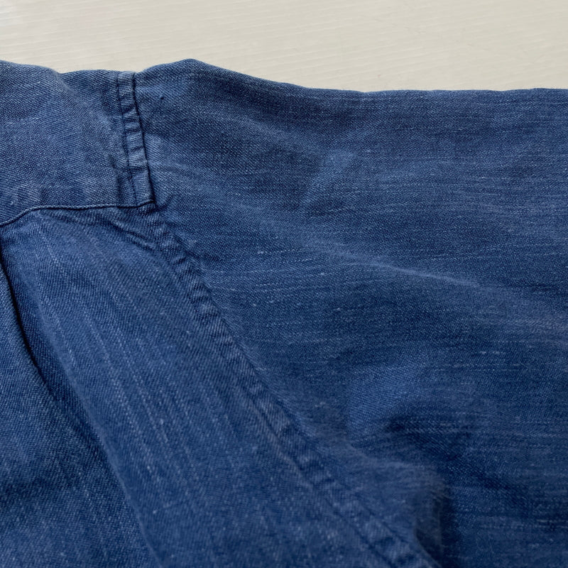 【中古品】【メンズ】 PAPAS パパス LINEN COVERALL リネン カバーオール アウター 147-261018-sa-10-teih サイズ：L カラー：ブルー 万代Net店