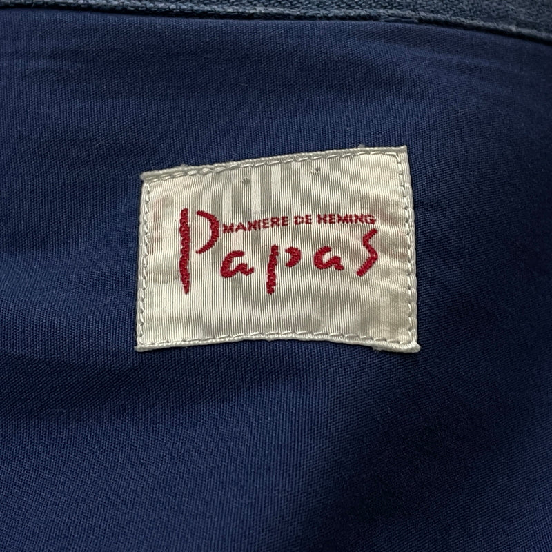 【中古品】【メンズ】 PAPAS パパス LINEN COVERALL リネン カバーオール アウター 147-261018-sa-10-teih サイズ：L カラー：ブルー 万代Net店