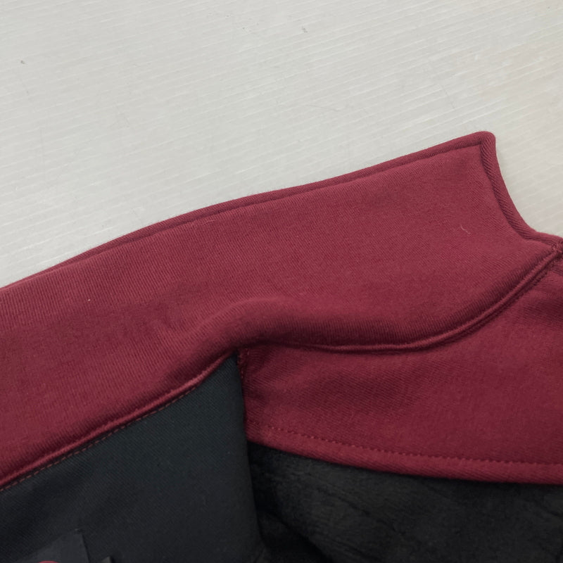 【中古品】【メンズ】 THE BRAVE MAN ザ ブレイブマン × LOONEY TUNES ルーニー テューンズ 別注コラボ WILE E. COYOTE RIDERS JACKET ワイリー コヨーテ ボンディング ライダース ジャケット アウター 145-261018-sa-06-teih サイズ：XL カラー：ワインレッド 万代Net店