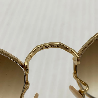 【中古品】【メンズ】 RAY-BAN レイバン JACK SUNGLASSES RB3565 ジャック サングラス アイウェア メガネ 203-261023-ko-14-teih サイズ：53□20-145 カラー：ポリッシュ アリスタゴールド 万代Net店