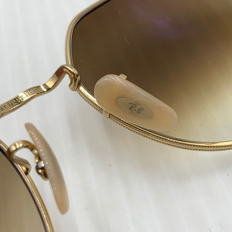 【中古品】【メンズ】 RAY-BAN レイバン JACK SUNGLASSES RB3565 ジャック サングラス アイウェア メガネ 203-261023-ko-14-teih サイズ：53□20-145 カラー：ポリッシュ アリスタゴールド 万代Net店