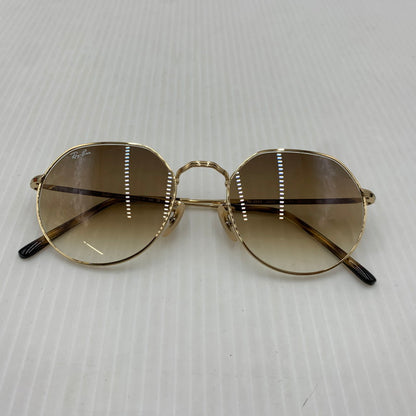 【中古品】【メンズ】 RAY-BAN レイバン JACK SUNGLASSES RB3565 ジャック サングラス アイウェア メガネ 203-261023-ko-14-teih サイズ：53□20-145 カラー：ポリッシュ アリスタゴールド 万代Net店