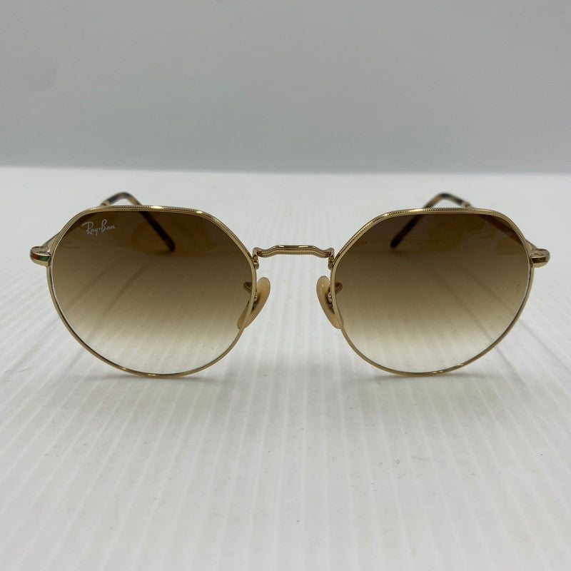 【中古品】【メンズ】 RAY-BAN レイバン JACK SUNGLASSES RB3565 ジャック サングラス アイウェア メガネ 203-261023-ko-14-teih サイズ：53□20-145 カラー：ポリッシュ アリスタゴールド 万代Net店
