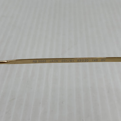【中古品】【メンズ】 RAY-BAN レイバン JACK SUNGLASSES RB3565 ジャック サングラス アイウェア メガネ 203-261023-ko-14-teih サイズ：53□20-145 カラー：ポリッシュ アリスタゴールド 万代Net店