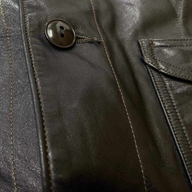【中古品】【メンズ】 DALEE'S ダリーズ HORSE HIDE LEATHER VEST ホース ハイド レザー ベスト トップス 145-261018-sa-02-teih サイズ：16 1/2 カラー：ブラック 万代Net店