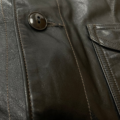 【中古品】【メンズ】 DALEE'S ダリーズ HORSE HIDE LEATHER VEST ホース ハイド レザー ベスト トップス 145-261018-sa-02-teih サイズ：16 1/2 カラー：ブラック 万代Net店
