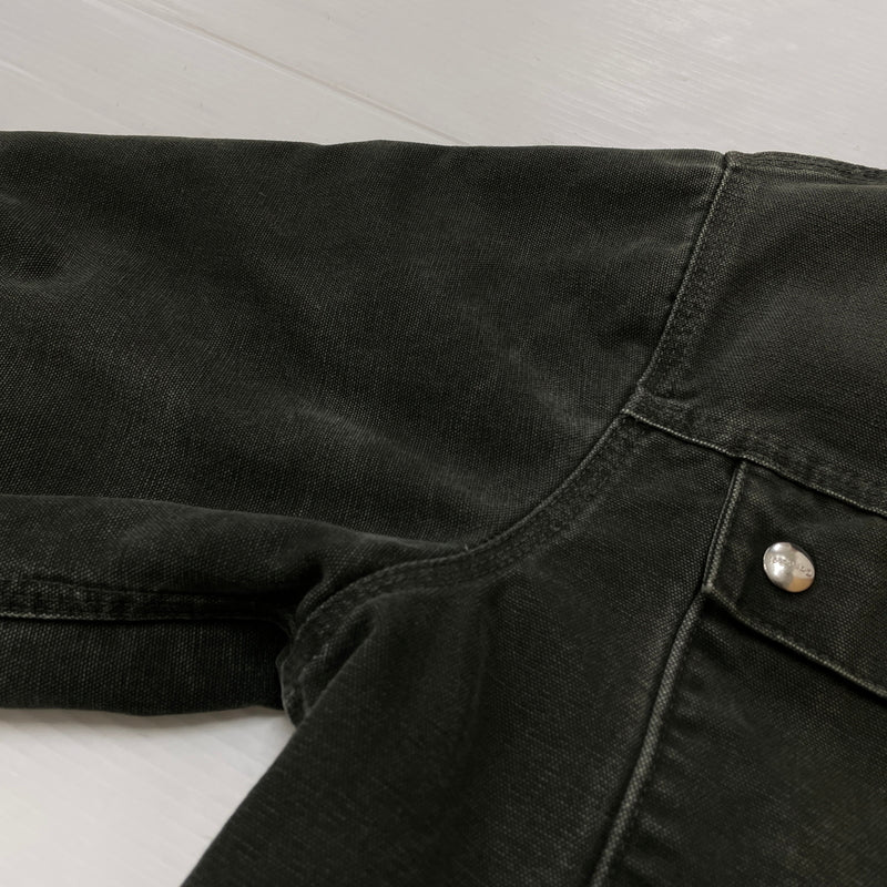 【現状渡し品】【メンズ】 CARHARTT カーハート SANDSTONE MULTI-POCKET BOA-LINED JACKET 145 J285 サンドストーン マルチポケット ボアラインド ジャケット アウター 145-261018-sa-04-teih サイズ：M カラー：グリーン系 万代Net店
